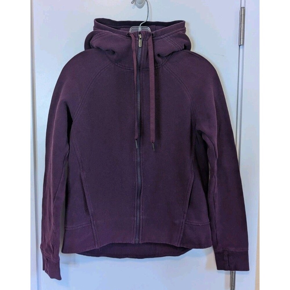 Lululemon Scuba Full Zip Hoodie Jacket 6 Purple Oversized Athleisure Yoga Gym
